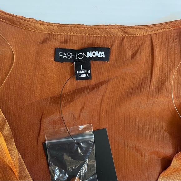 Following Up Satin Top - Rust - Picture 6 of 9